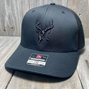 American Flyway Waterfowl The Ghost Buck Black  3D Logo and Black Mesh Hat